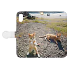 猫写真家　森永健一 にゃんこ屋 SUZURIストアの空中殺法 Book-Style Smartphone Case:Opened (outside)