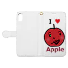 mou2ZOOのＩ♥Apple Book-Style Smartphone Case:Opened (outside)