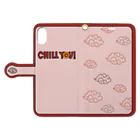 SHELAUGHのCHILL Y☆U（チルユー）　iPhoneXS限定 手帳型スマホケースを開いた場合(外側)