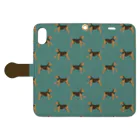 monetの犬/ウェルシュテリア Book-Style Smartphone Case:Opened (outside)