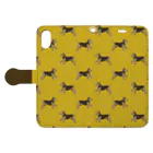 monetの犬/ウェルシュテリア Book-Style Smartphone Case:Opened (outside)