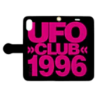 東高円寺U.F.O.CLUB webshopのU.F.O.CLUB 【CAN オマージュver.】 手帳型スマホケースを開いた場合(外側)