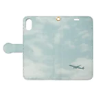 Momona_Takatsukiの飛行機と空のスマホケース Book-Style Smartphone Case:Opened (outside)