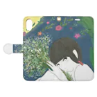 HAGU HOSHINO COLLABORATION STOREの【MAKI】HAGU HOSHINO Smartphone Case 手帳型スマホケースを開いた場合(外側)