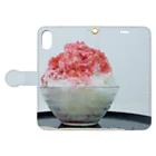 駄菓子屋カフェCHABUのCHABU shaved ice手帳型スマホケース 手帳型スマホケースを開いた場合(外側)