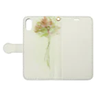 夜のロサンゼルスのCoast Flower Book-Style Smartphone Case:Opened (outside)