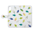 小桜森のラブバード（一面） Book-Style Smartphone Case:Opened (outside)