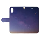 TANUKIの星空 Book-Style Smartphone Case:Opened (outside)