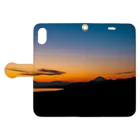 TANUKIの夕焼け Book-Style Smartphone Case:Opened (outside)