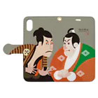 陽気絵屋(Yo-U-Ki-e, ya)-POP浮世絵のYo-U-Ki-e「写楽・スマホケース」 Book-Style Smartphone Case:Opened (outside)