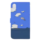 にぼしの空飛ぶ魚スマホケース Book-Style Smartphone Case :back