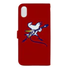 Momi Buncho Lab SHOPのフライングV文鳥(iPhone XR/XS Max用) 手帳型スマートフォンケース Book-Style Smartphone Case :back