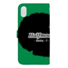 ☆ららくらら☆のHalfmoon Betta①Black(Evergreen) Book-Style Smartphone Case :back