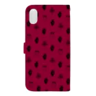 Burned Strawberry Moonの心臓と苺（レッド） Book-Style Smartphone Case :back