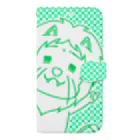 ch!ck-ch!ckの呼んだ？すずきさん！爽やかiPhoneケース（緑） Book-Style Smartphone Case