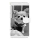 うちの愛犬のもっさりモノクロ Book-Style Smartphone Case