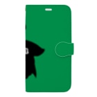 ☆ららくらら☆のHalfmoon Betta①Black(Evergreen) Book-Style Smartphone Case