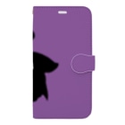 ☆ららくらら☆のHalfmoon Betta①Black(Mauve) Book-Style Smartphone Case