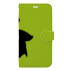 ☆ららくらら☆のHalfmoon Betta①Black(Springgreen) Book-Style Smartphone Case