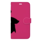 ☆ららくらら☆のHalfmoon Betta①Black(Azalee) Book-Style Smartphone Case