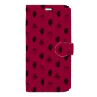 Burned Strawberry Moonの心臓と苺（レッド） Book-Style Smartphone Case