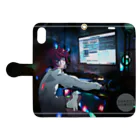 Shaggy Donuts:SHOPのLike a dinosaurs battlecry Book-Style Smartphone Case:Opened (outside)