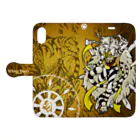 HERP MODA by ヤマモトナオキの白虎 Book-Style Smartphone Case:Opened (outside)