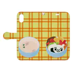 アルム君アイテムショップのキャラ弁アルム君(キャラ弁) Book-Style Smartphone Case:Opened (outside)