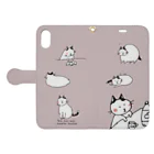 ほっかむねこ屋（アトリエほっかむ）のそよそよデー Book-Style Smartphone Case:Opened (outside)