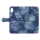 otsukiyumiのajisai blue Book-Style Smartphone Case:Opened (outside)