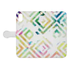 Channu's shopのColorful Watercolor (square) Book-Style Smartphone Case:Opened (outside)