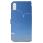 56factoryの青空ハート Book-Style Smartphone Case :back