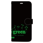 GREEN DESIGN WORKS　グリーンデザインワークスのWE LOVE green　手帳型iPhoneケース Book-Style Smartphone Case