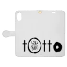 tottoのtottoロゴ Book-Style Smartphone Case:Opened (outside)