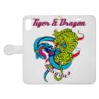 JOKERS FACTORYのTIGER ＆ DRAGON Book-Style Smartphone Case:Opened (outside)