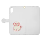 STORE（ストア）のinu_Shih Tzu 手帳型スマホケースを開いた場合(外側)