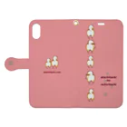 あたちたちのおみせのおちりたちpink Book-Style Smartphone Case:Opened (outside)