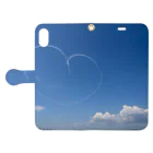 56factoryの青空ハート Book-Style Smartphone Case:Opened (outside)