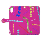 38カワイイグッズのtrentehuit ロゴいっぱい 手帳型iPhoneカバー Book-Style Smartphone Case:Opened (outside)