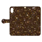 Jimmy BuffaloのJimmy Buffalo - Paisley Bee チョコレート Book-Style Smartphone Case:Opened (outside)