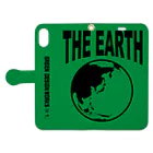 GREEN DESIGN WORKS　グリーンデザインワークスのTHE EARTH　手帳型iPhoneケース 手帳型スマホケースを開いた場合(外側)