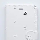 ぱぷりか村の北欧風ラッコの模様のスマートフォンケース 手帳型スマホケースの素材感(レザー素材)