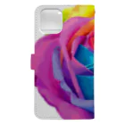 ゆるい猫ちゃんSHOPのRainbow rose(Single) Book-Style Smartphone Case :back