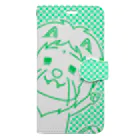 ch!ck-ch!ckの呼んだ？すずきさん！爽やかiPhoneケース（緑） Book-Style Smartphone Case