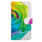 ゆるい猫ちゃんSHOPのRainbow rose(Single) Book-Style Smartphone Case