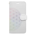 フラワーオブライフ（神聖幾何学）専門店のフラワーオブライフ（rainbow） Book-Style Smartphone Case