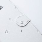 PETIT PARADE　小鳥遊すずめのデザイナーズ黒ウサA Book-Style Smartphone Case :clasp (magnet type)