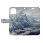 YASAKASAKUの雲スマホケース☁ Book-Style Smartphone Case:Opened (outside)