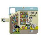 しろねこトーフのトーフLibrary Book-Style Smartphone Case:Opened (outside)