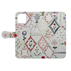 🪡patterie pattern shop🪡の手帳型iPhoneケース - 祈りの庭 Book-Style Smartphone Case:Opened (outside)